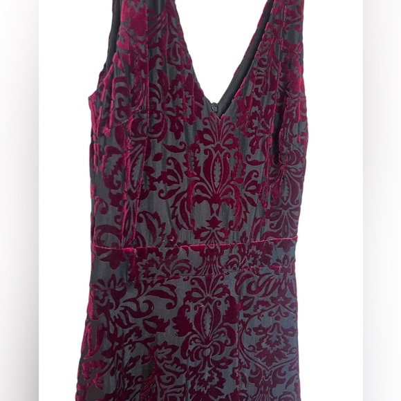 Aqua Red & Black Velvet Fit & Flare Dress – Bloomingdale’s – Size Small - Picture 4 of 9